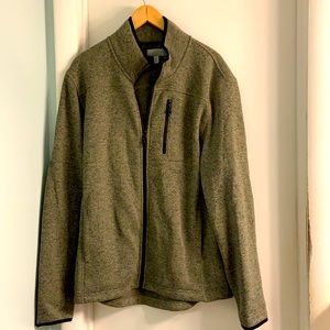 Ocean & Coast Light Green Heather Zip Up Jacket Size Large